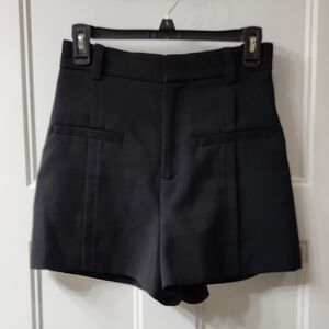Zara High-Waist Black Dress Shorts - XS